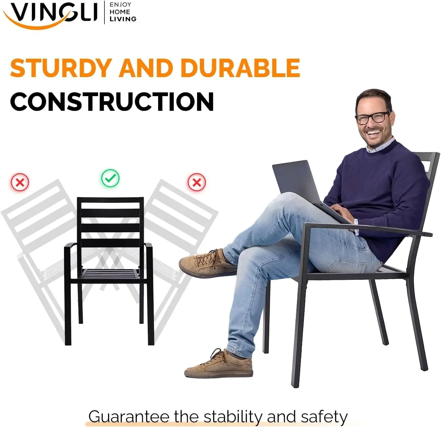Outdoor Patio Dining Set With Iron Frame And Umbrella Hole