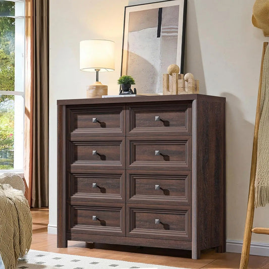 Farmhouse 6 Drawer Dresser In Solid Wood For Bedroom