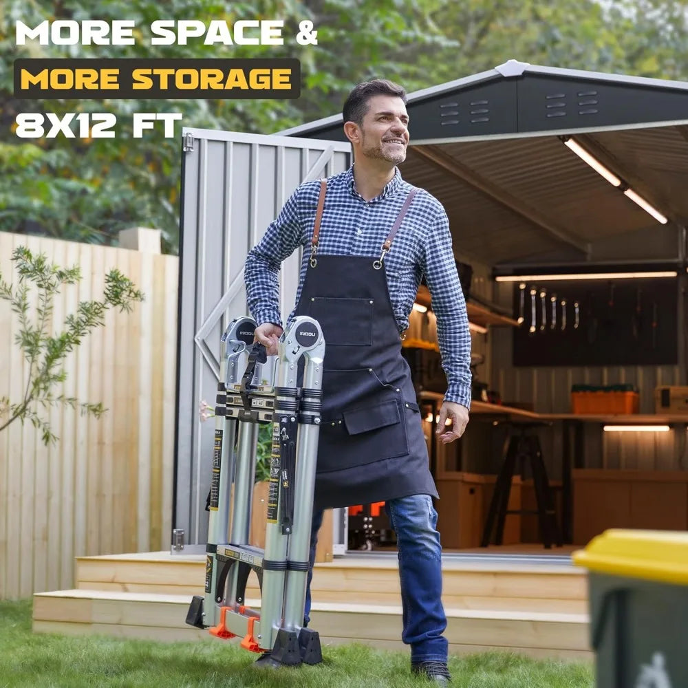 Metal Outdoor Storage Shed for Backyard Organization