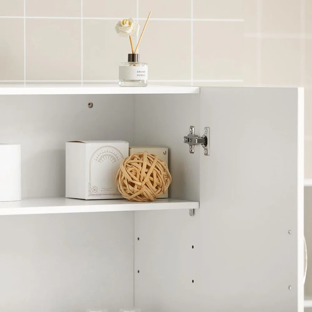 Wall Cabinet With Adjustable Shelf Two Doors For Laundry Room