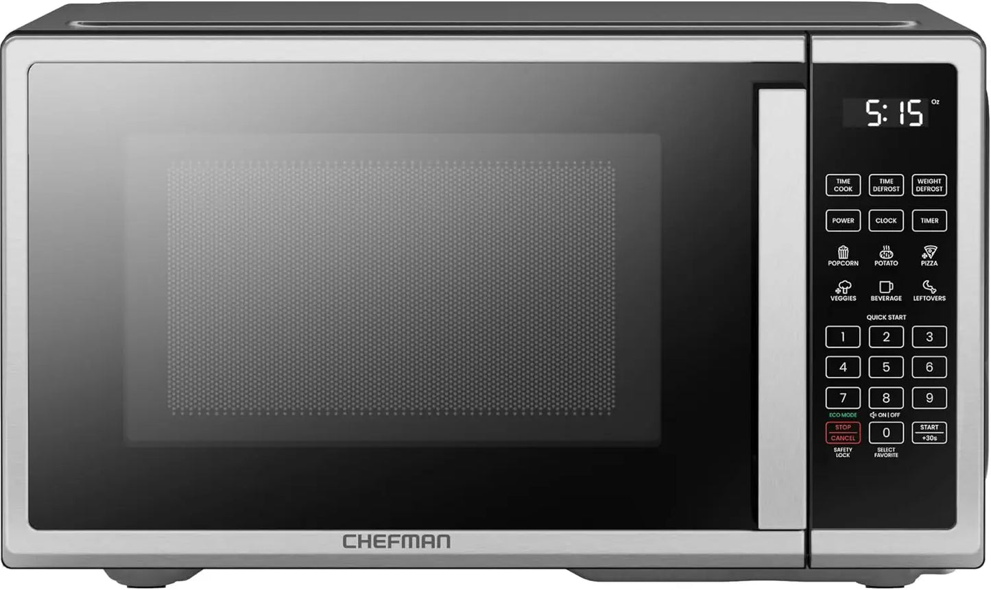 Countertop Microwave Oven 0.9 Cu. Ft. Digital StainlSteel Microwave 900 Watt with 6 Presets, Eco Mode