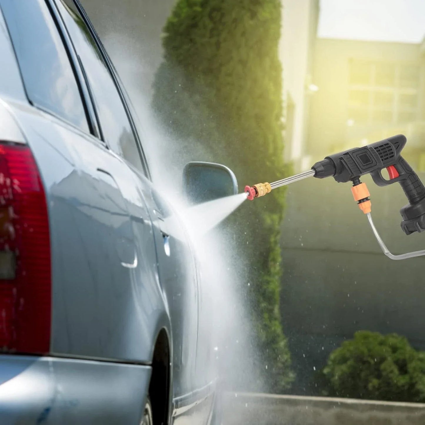 Cordless Electric High Pressure Water Spray Gun Portable Car Washer Self Priming Auto Home Garden Cleaning Tool Accessories