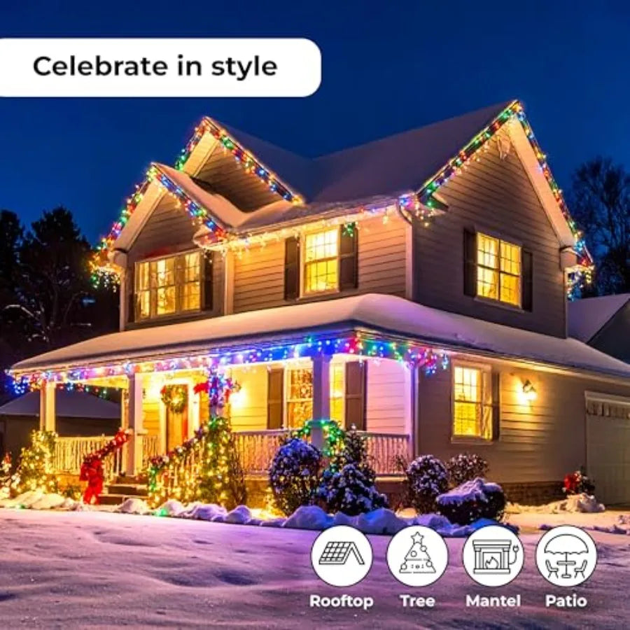 Premium Incandescent Christmas String Lights For Indoor And Outdoor Decor