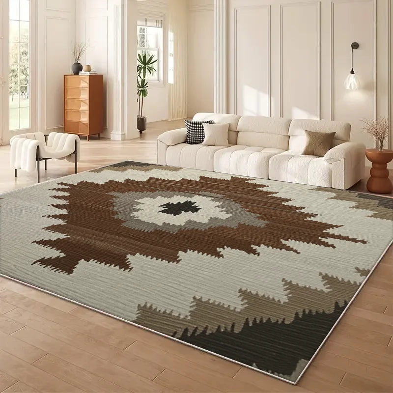 VIKAMA Moroccan Geometry Area Rug Anti Slip Living Room