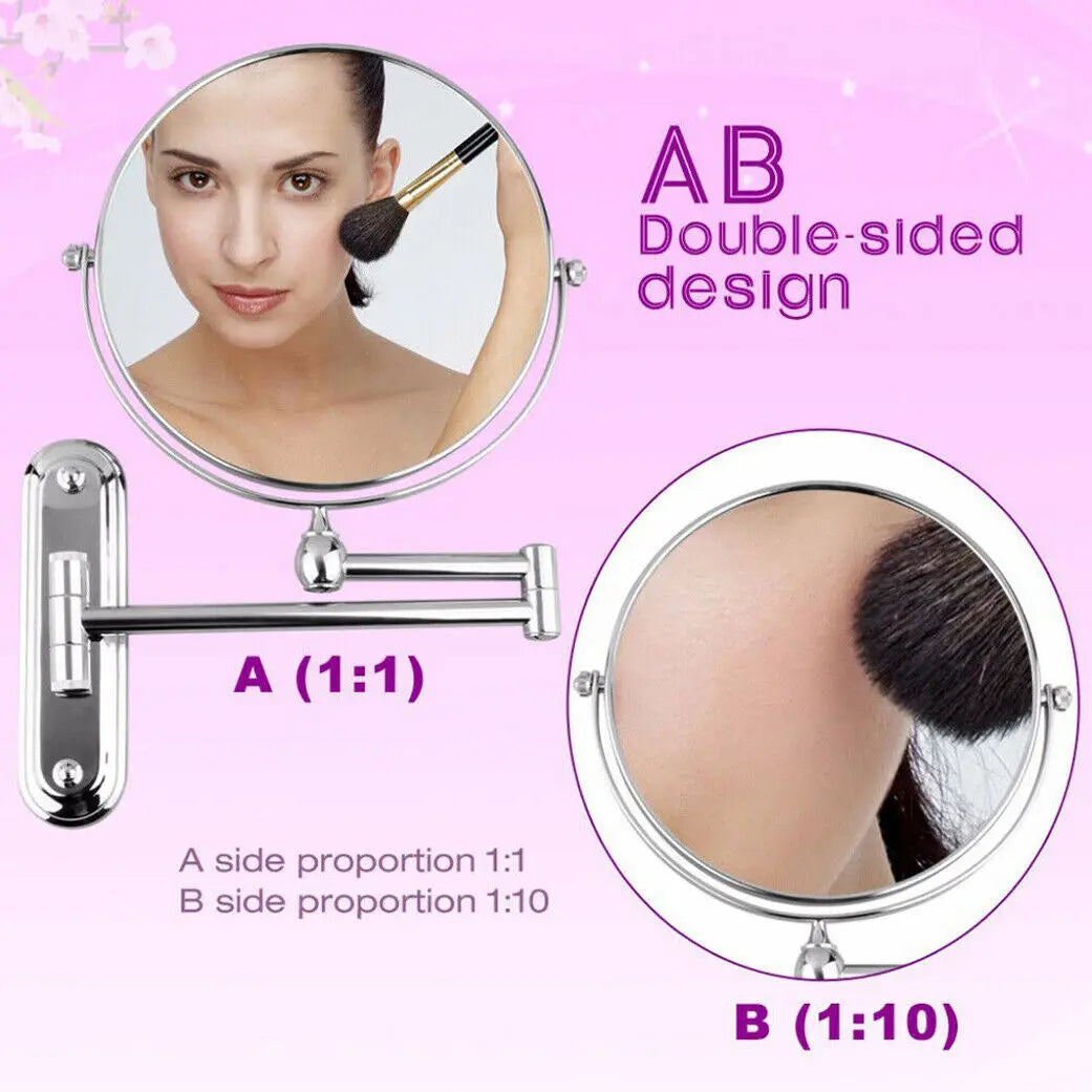 Borwart 8 Inch Double Sided Magnifying Swivel Vanity Mirror
