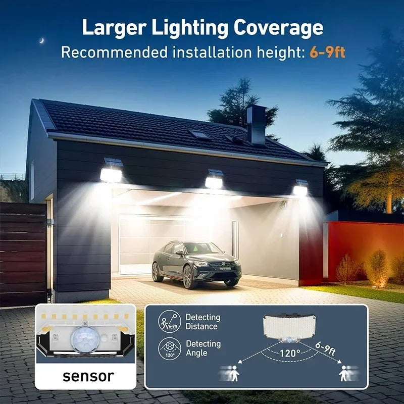 Outdoor Solar LED Light With Motion Sensor IP65 Waterproof
