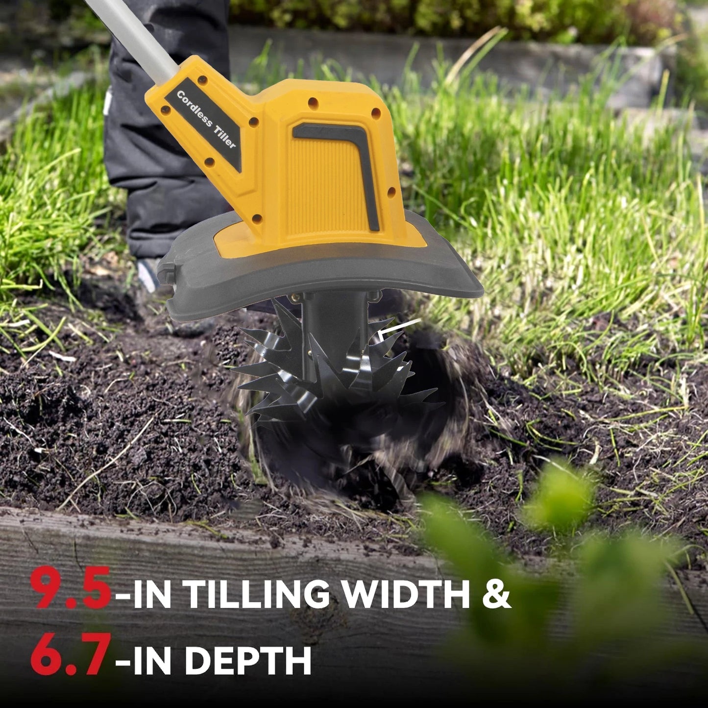 Mini Electric Tiller with Lithium Battery Small Household Electric Hoe Rotary Tiller Handheld Electric Mini Tiller with Battery