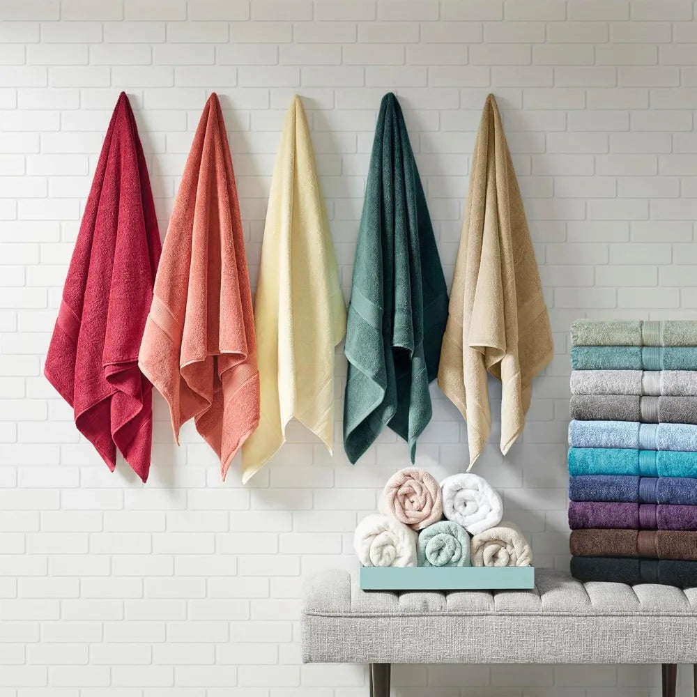 800GSM Cotton Bath Towel Set, 8 Pieces, Ultra Absorbent