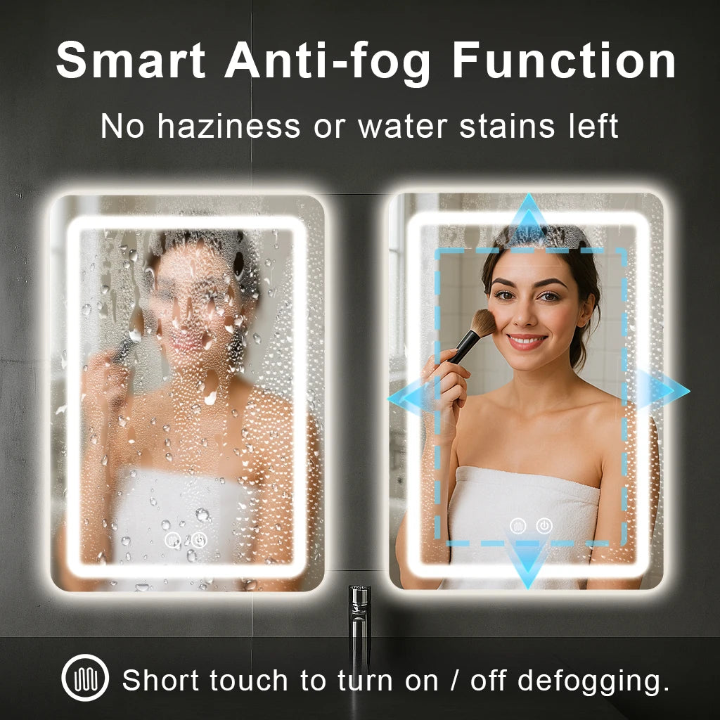 MYGIIVOVO LED Bathroom Mirror With Backlit Fogless Demister