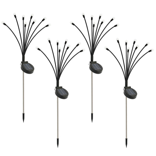 8-Head Solar Firefly Lights Outdoor Waterproof Garden Pathway
