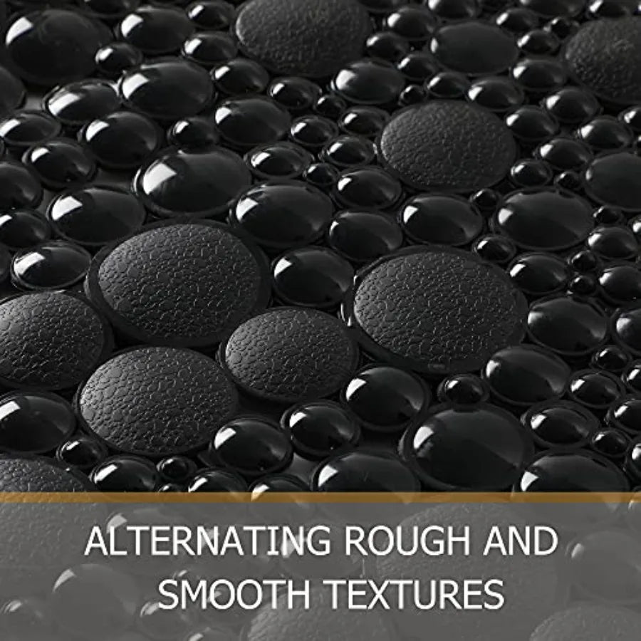 Extra Long Pebble Bathtub Mat With Non Slip Suction Cups