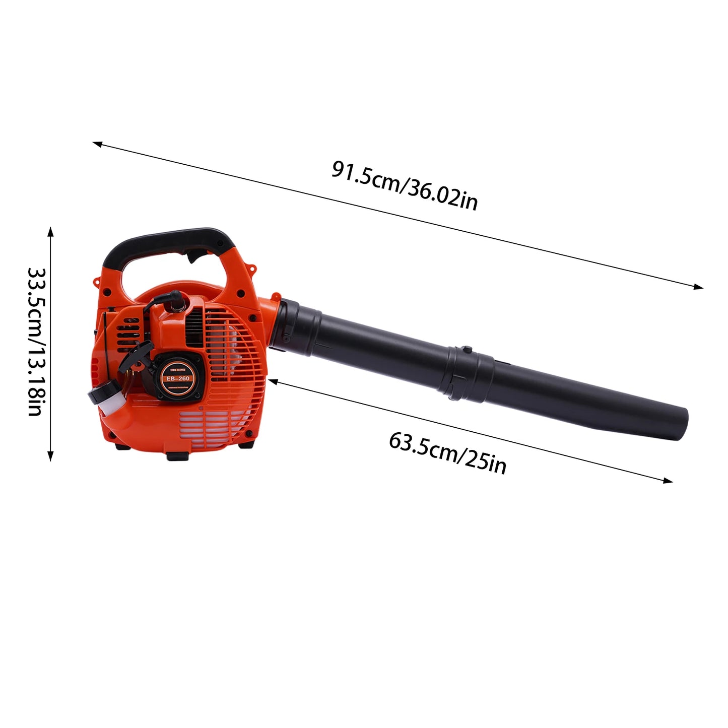 0.75kw 2stroke Gas Powered Leaf Blower 7000rpm Gas Blower Lawn Yard Dust Blowing Cleaning Tool Handheld