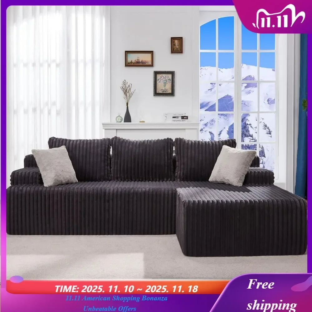 Cloud Modular L Shape Sectional Sofa With Memory Foam Chaise