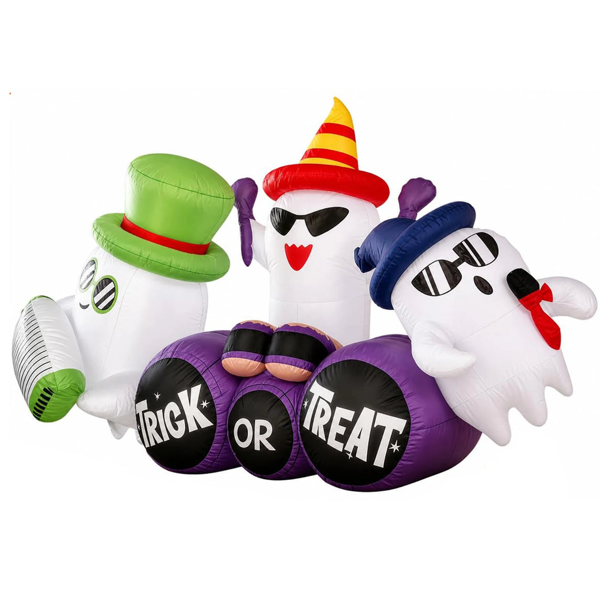 HiMISS Halloween Ghost Band Inflatable Yard Decor With LED Lights