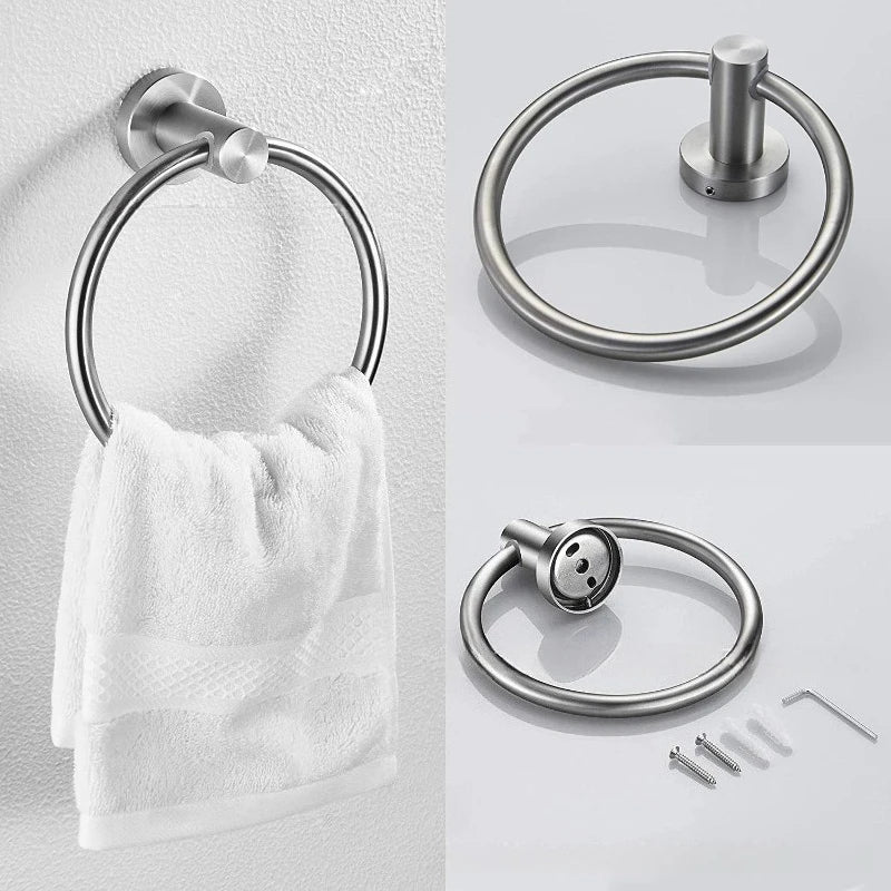 Stainless Steel Bathroom Hardware Set With Towel Bar And Accessories