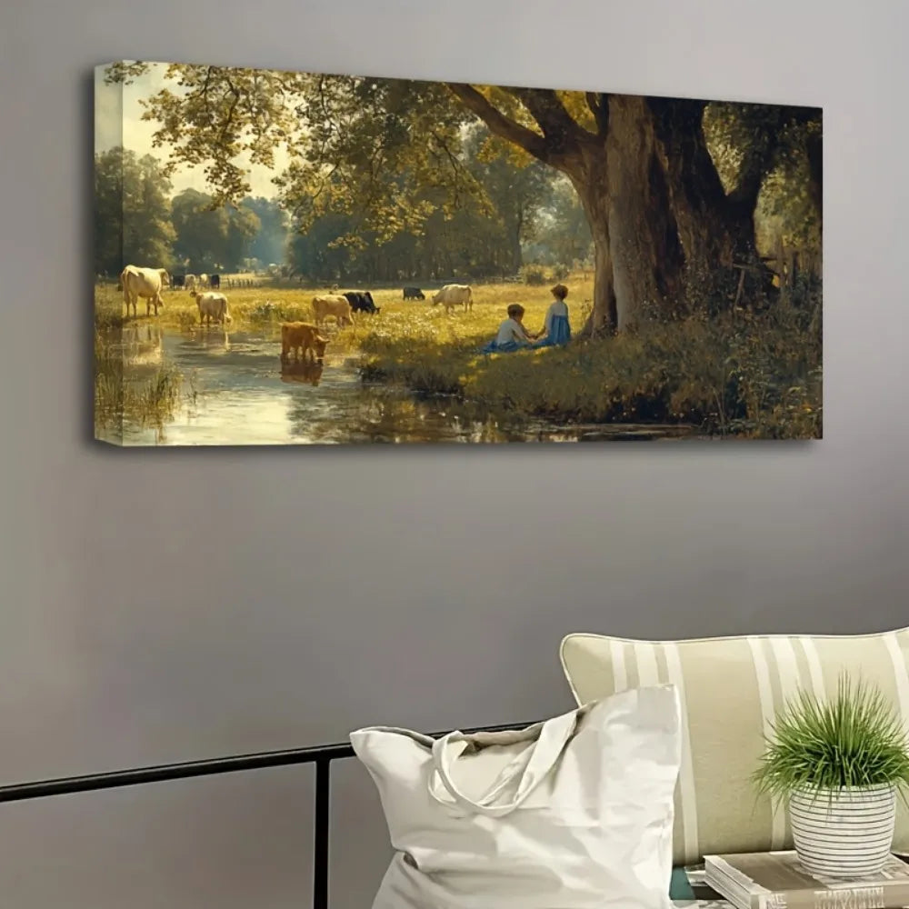 Natural Scenery Victorian Style Pine Wall Decor For Interiors