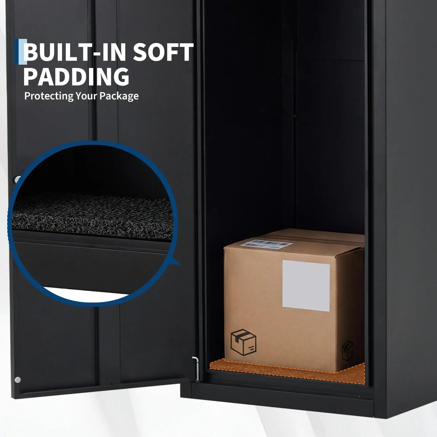 HiMISS Outdoor Parcel Delivery Box Galvanized Steel Lockable Drop Box Wall Mount