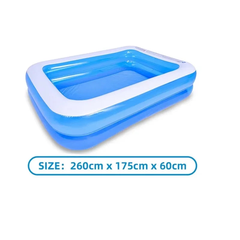 Inflatable Family Pool For Backyard And Outdoor Fun