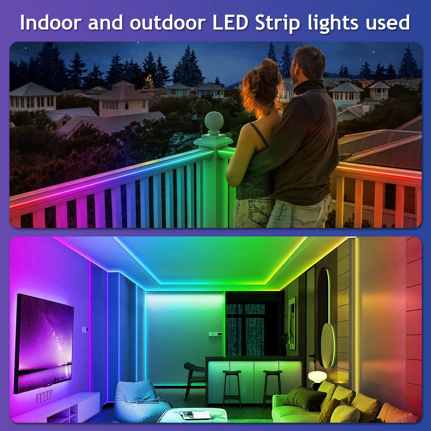 AILBTON Outdoor LED Strip Lights Waterproof IP68 With App