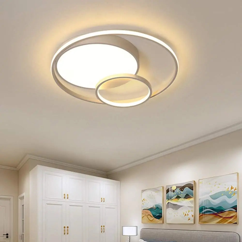 Three Rings LED Flush Mount Ceiling Light Chandelier Living Room