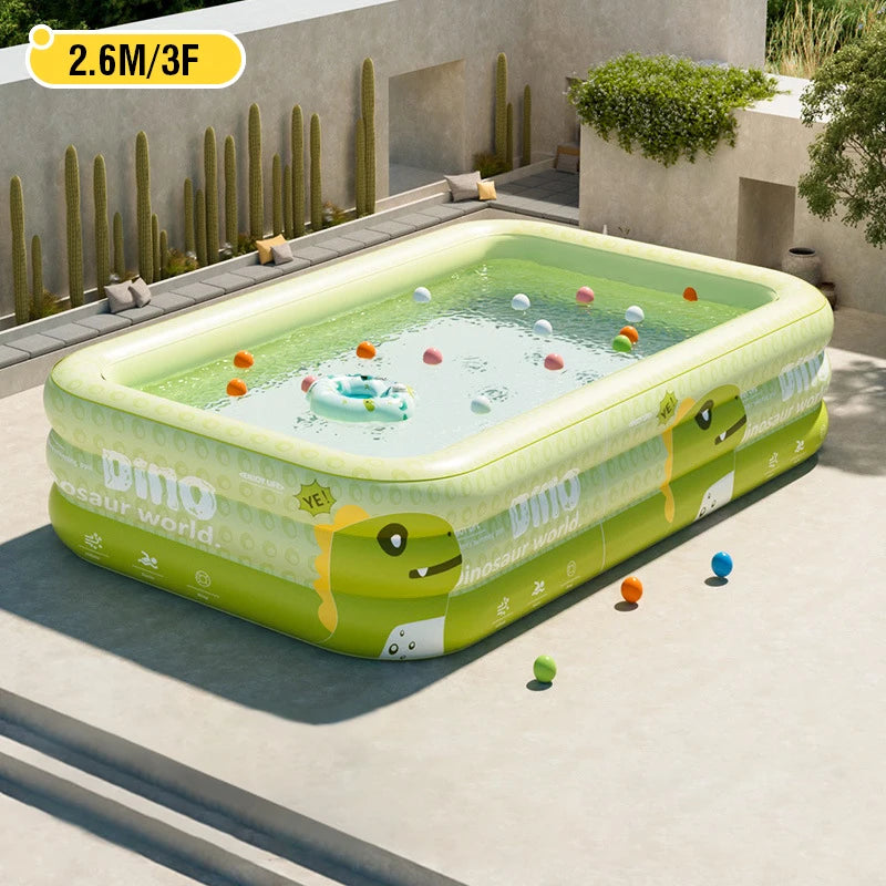 Inflatable Family Pool For Outdoor Use