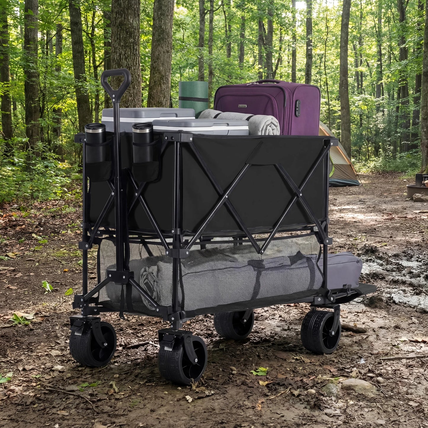 JHK Outdoor Double Decker Wagon Cart