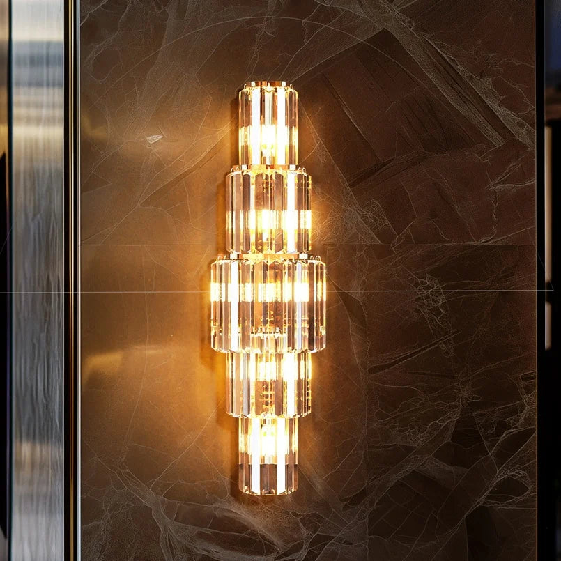 Crystal Wall Lamp 3 Layer Sconce Light With E14 LED