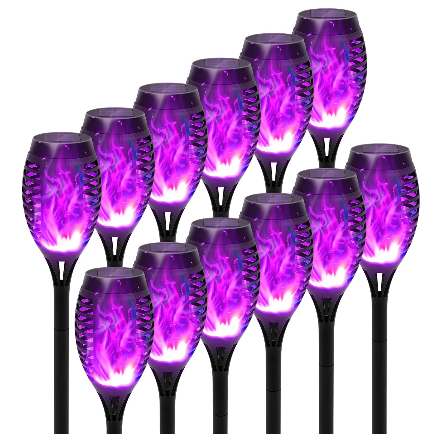 Solar Flame Torch Led Lights for Outdoor Lawn Pathway Decoration