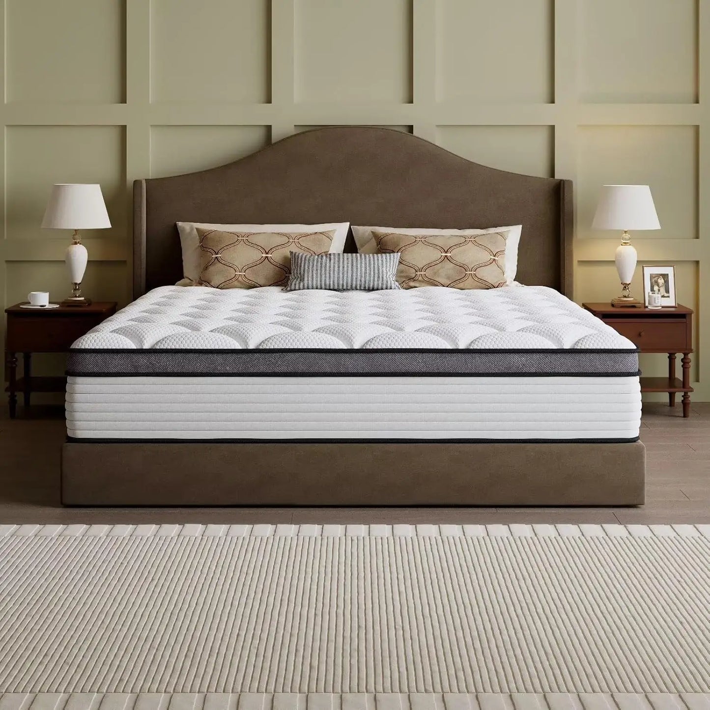 Hybrid Mattress With Green Tea Cooling Gel Memory Foam CertiPUR-US
