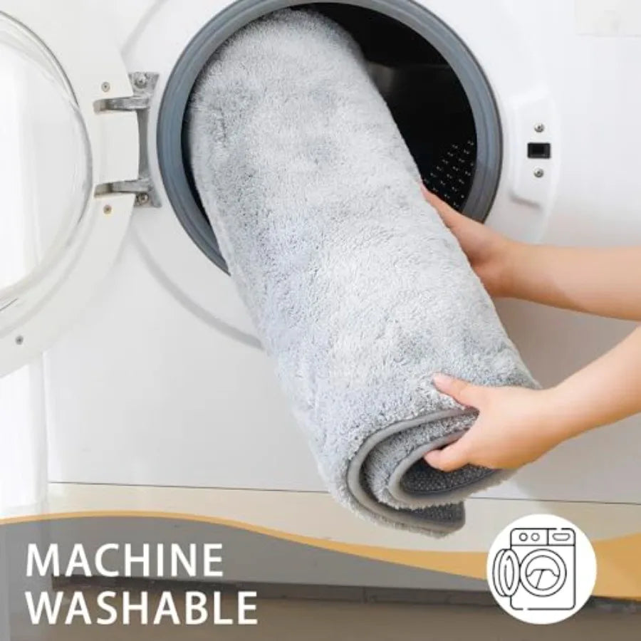 Plush Memory Foam Bath Mat Non Slip Quick Dry Absorbent
