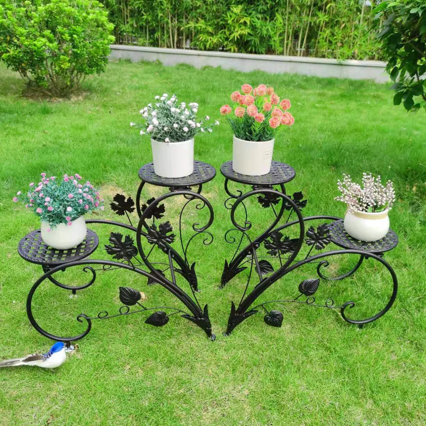 Wisfor Classic Tall 4-Tier Plant Stand Pot Holder Outdoor