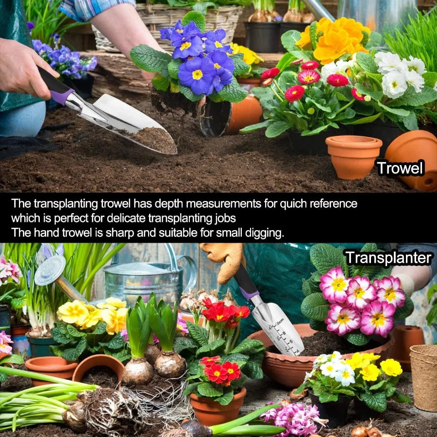 83Piece Garden Tools Set with Succulent Care Tools Heavy Duty Aluminum Gardening Tools for Outdoor and Indoor Plant Maintenance