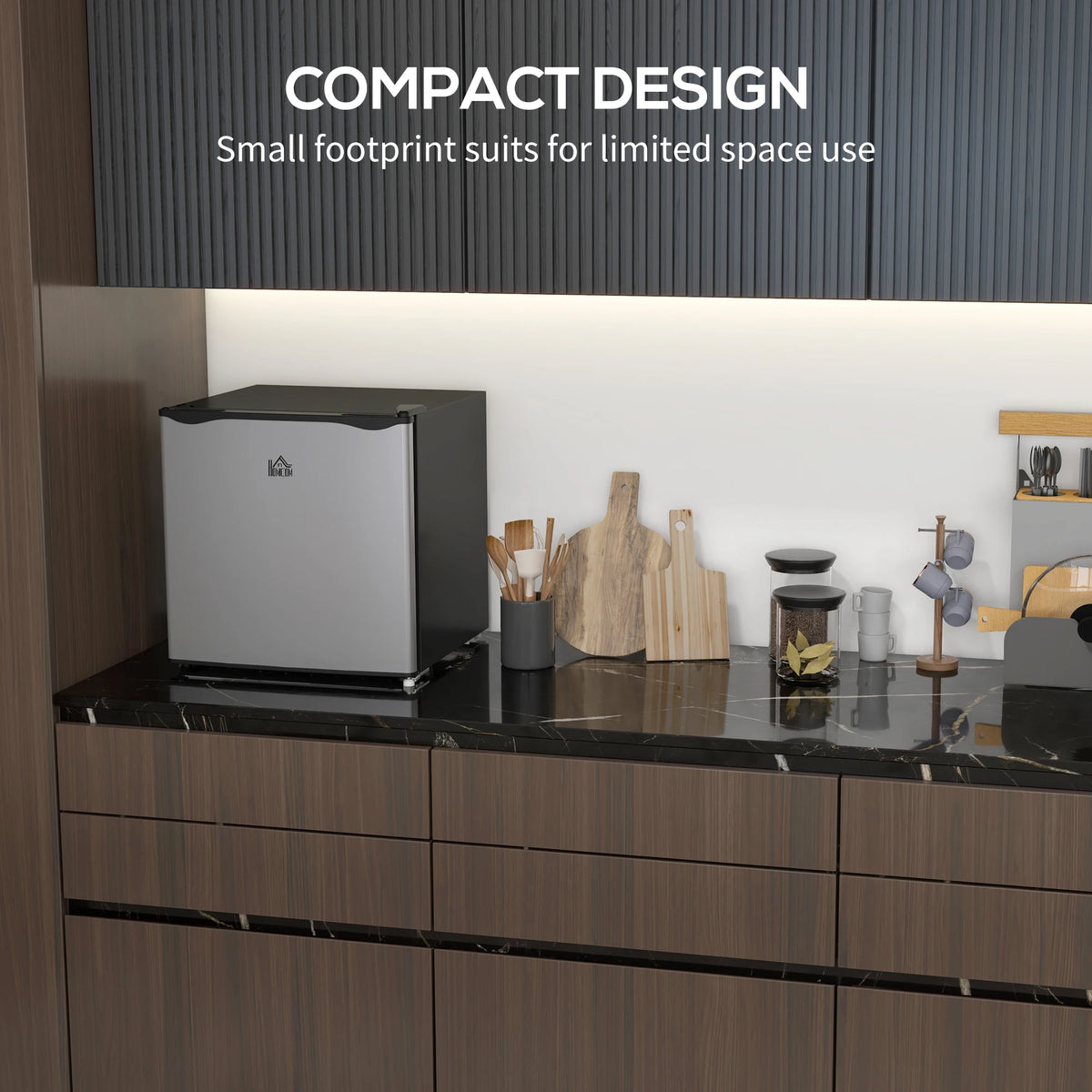 Homcom Compact Upright Mini Freezer With Removable Shelves And Door