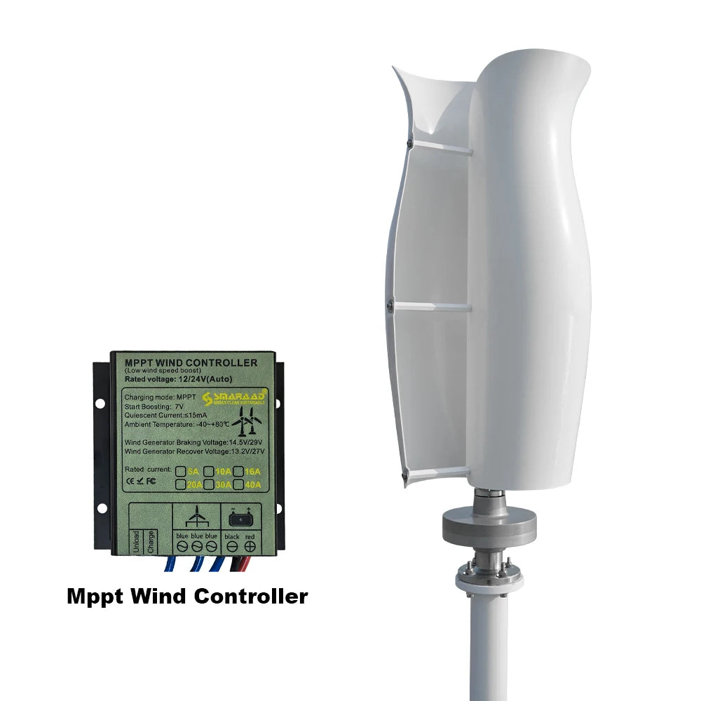 SMARAAD Silent Wind Turbine Generator 1200W 12-48V With Controller