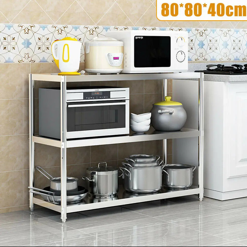 Stainless Steel Heavy Duty Storage Shelving Rack For Pantries And Kitchens