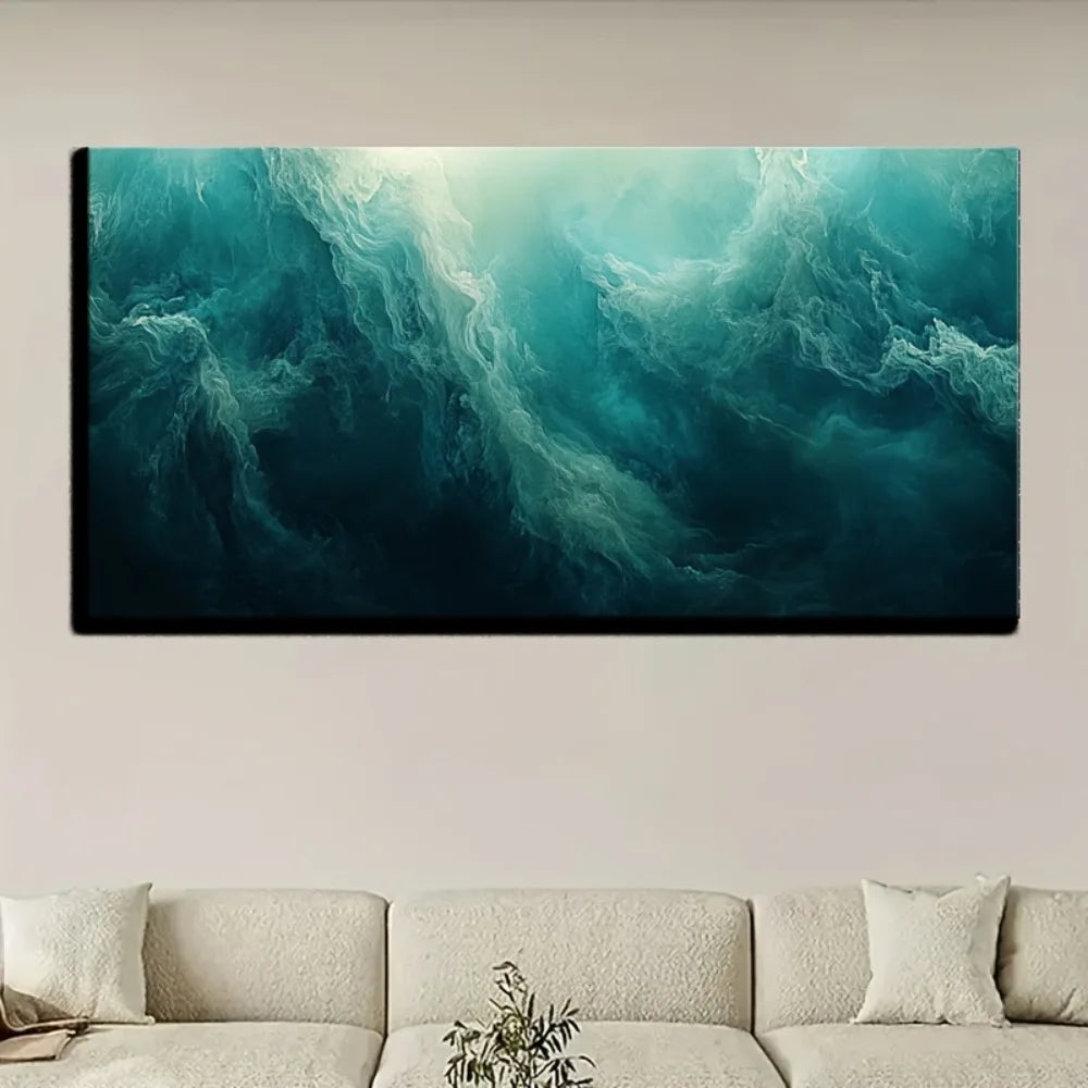 Green Texture Print Painting Modern Art Oil Interior Decoration