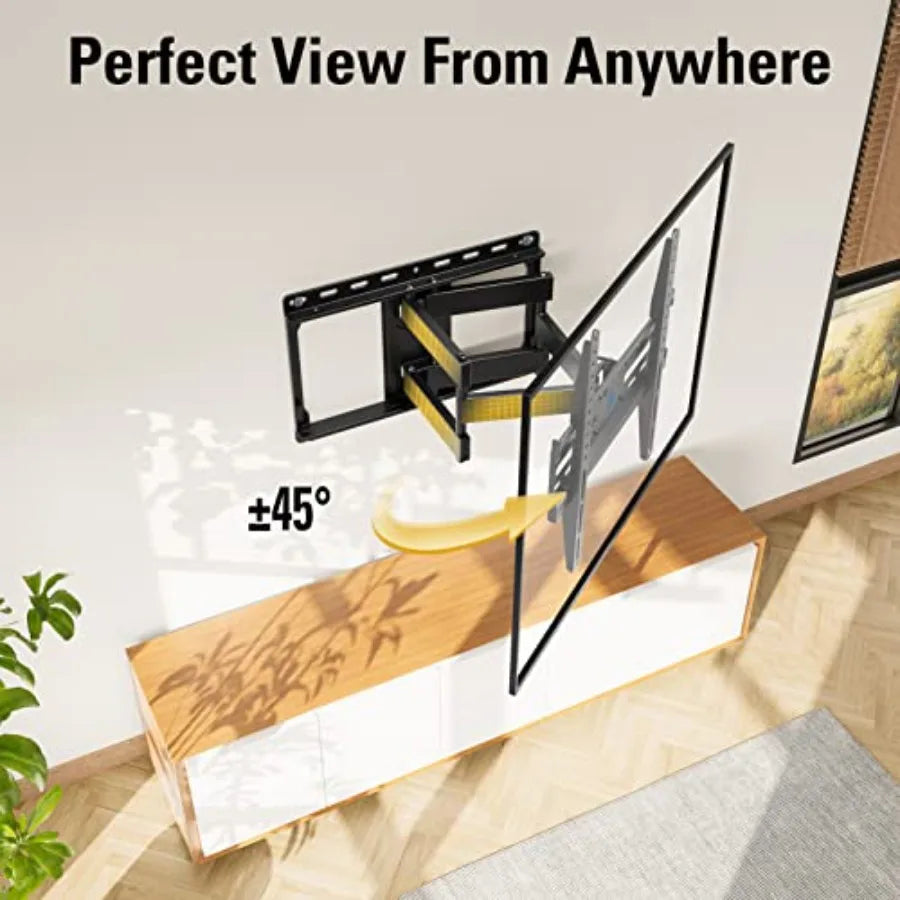 Full Motion TV Wall Mount With Swivel Tilt Articulating Arms