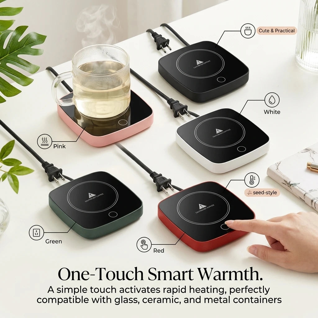 Desk Coffee Mug Warmer 131F 55C Constant Temperature US Plug