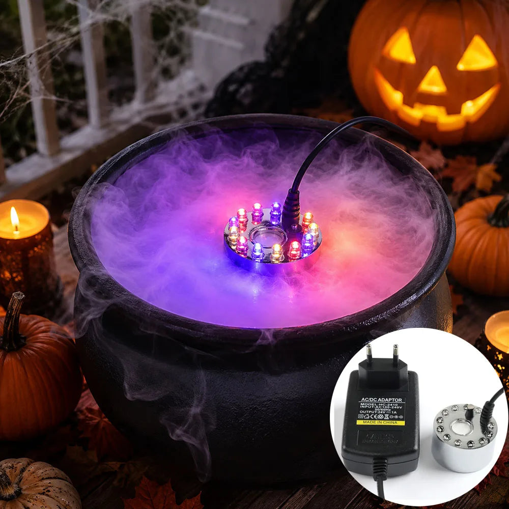 Halloween Fog Machine With LED Pumpkin Light For Outdoor Decorations