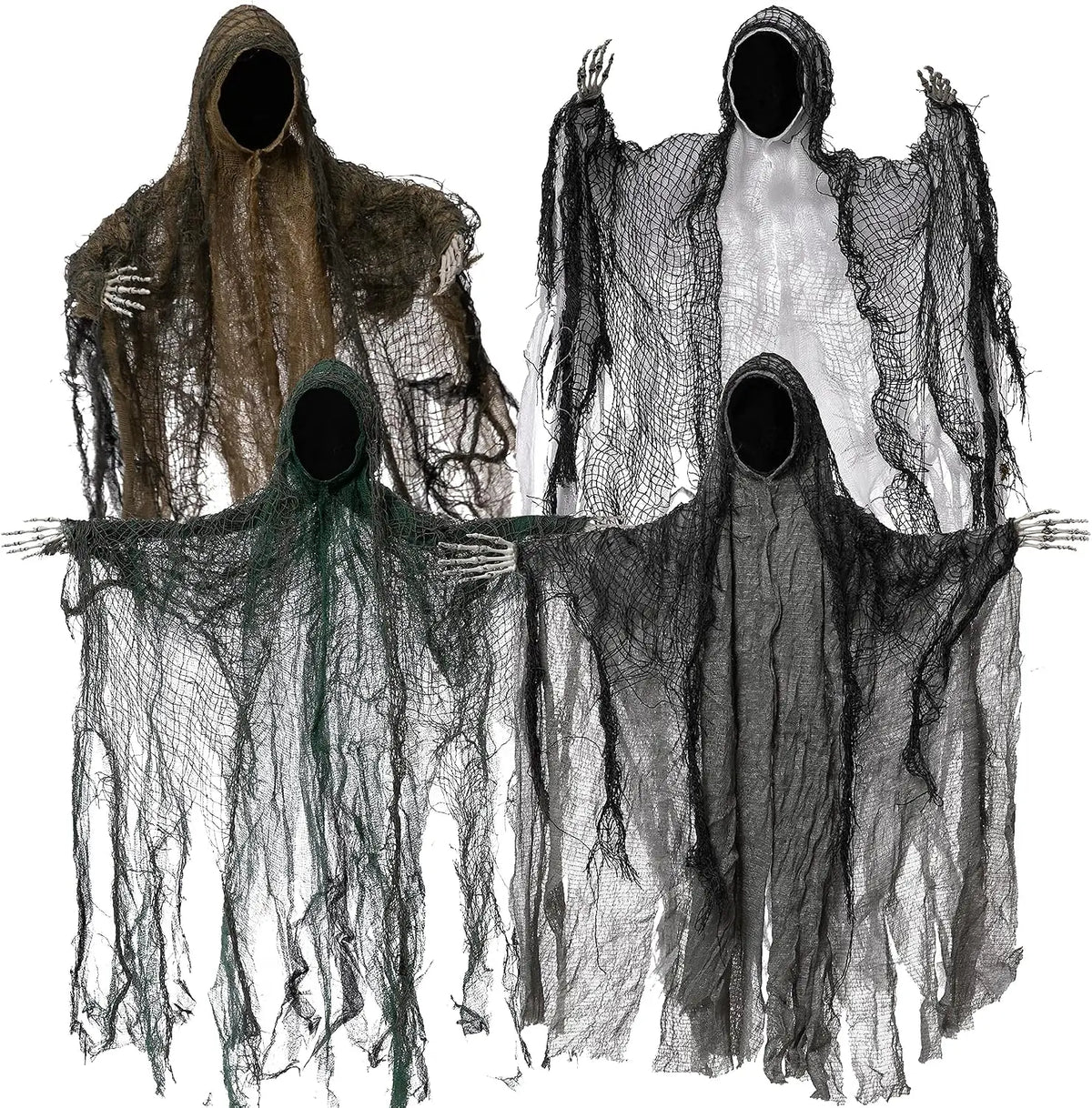 Halloween Hanging Faceless Ghost Decorations for Outdoor Yard Parties