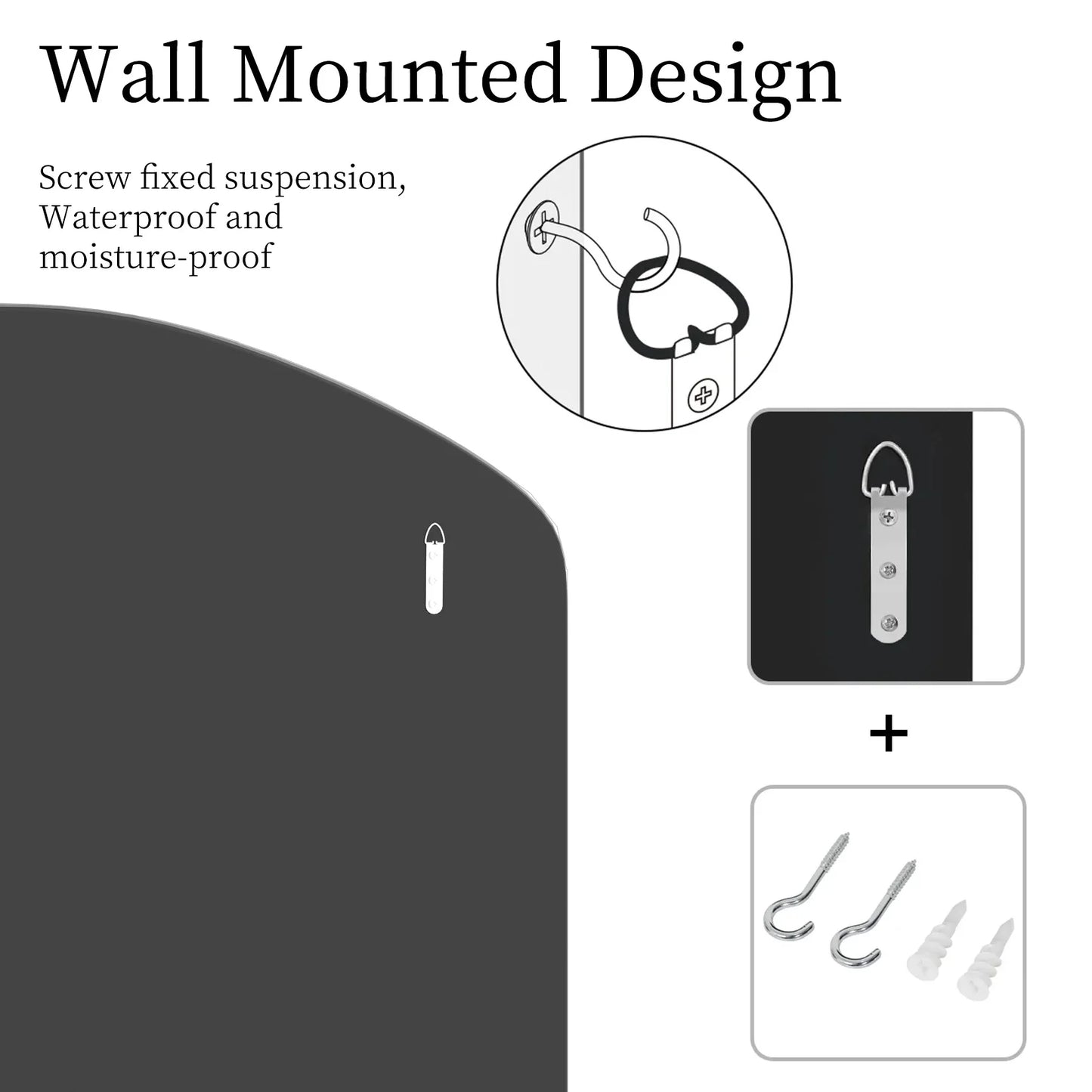 Extra Large Arched Wall Mirror With Beveled Glass Home Decor