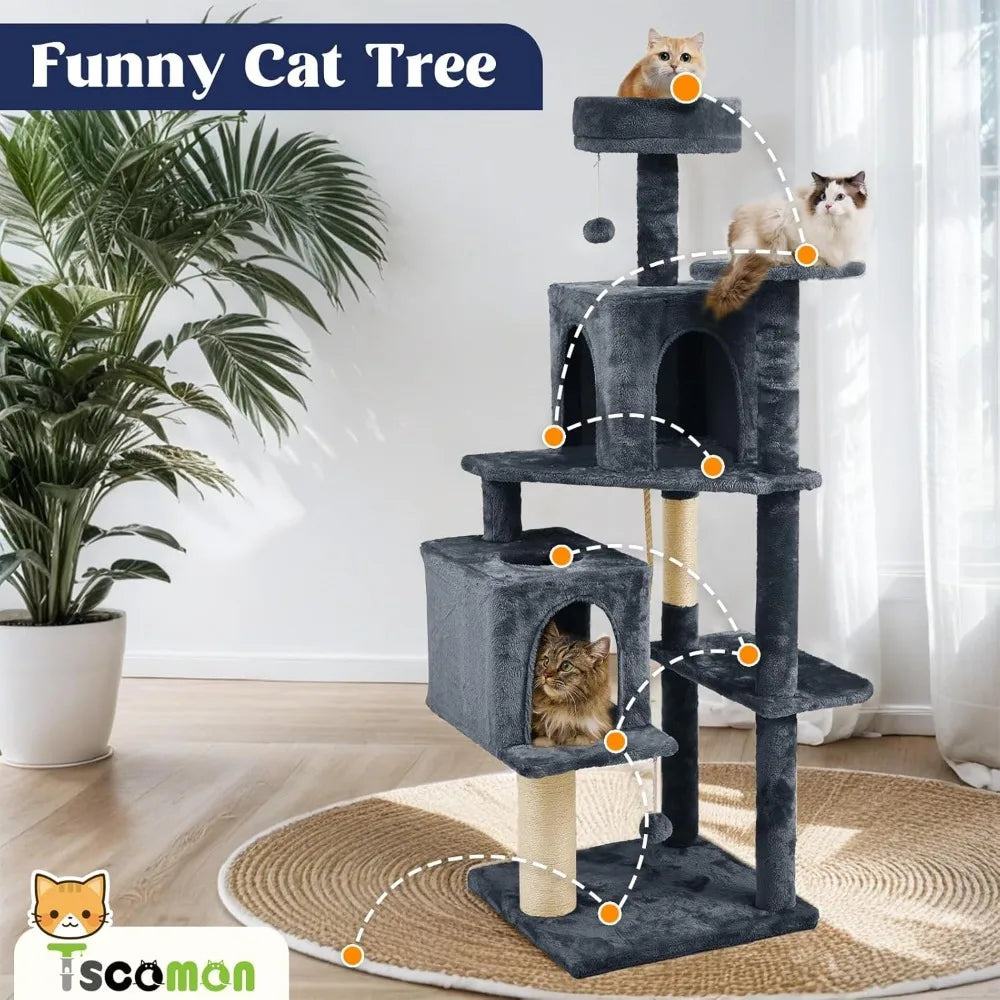 NBVCX Multi Level Cat Tree Tower With Plush Scratching Posts