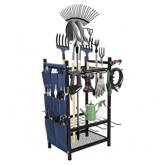 Heavy Duty Freestanding Garden Tool Storage Rack Organizer