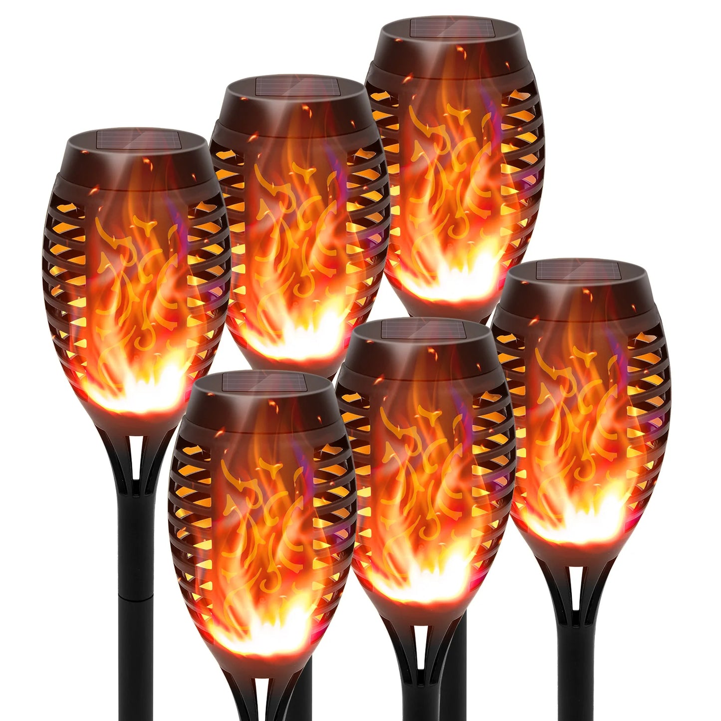 Solar Flame Torch Led Lights for Outdoor Lawn Pathway Decoration