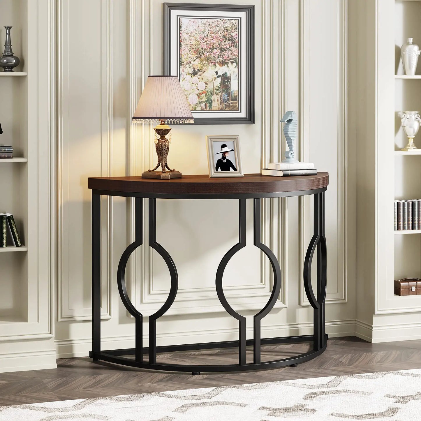 Tribesigns Half Moon Console Table