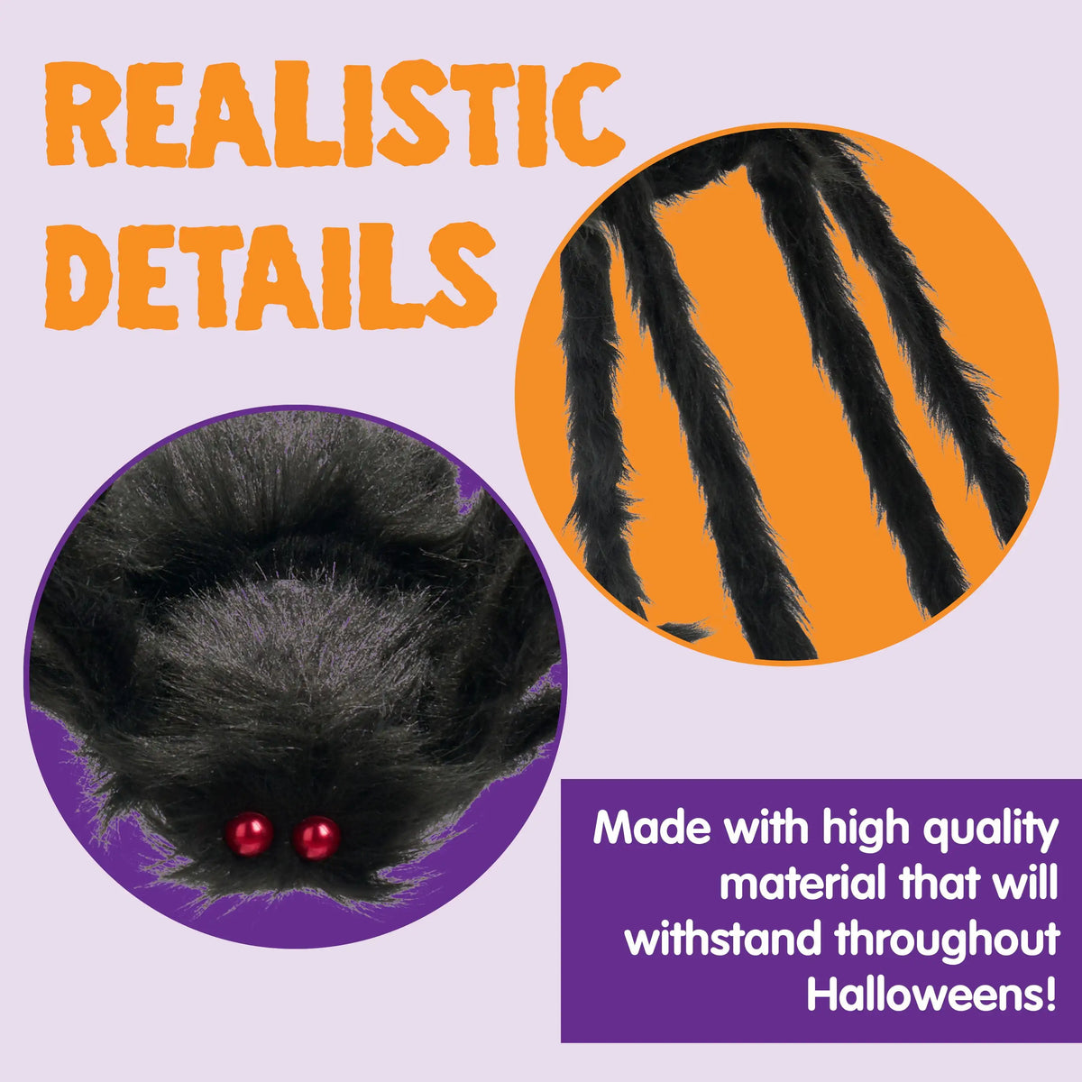 Joyfy Light Up Giant Spider Halloween Outdoor Decoration