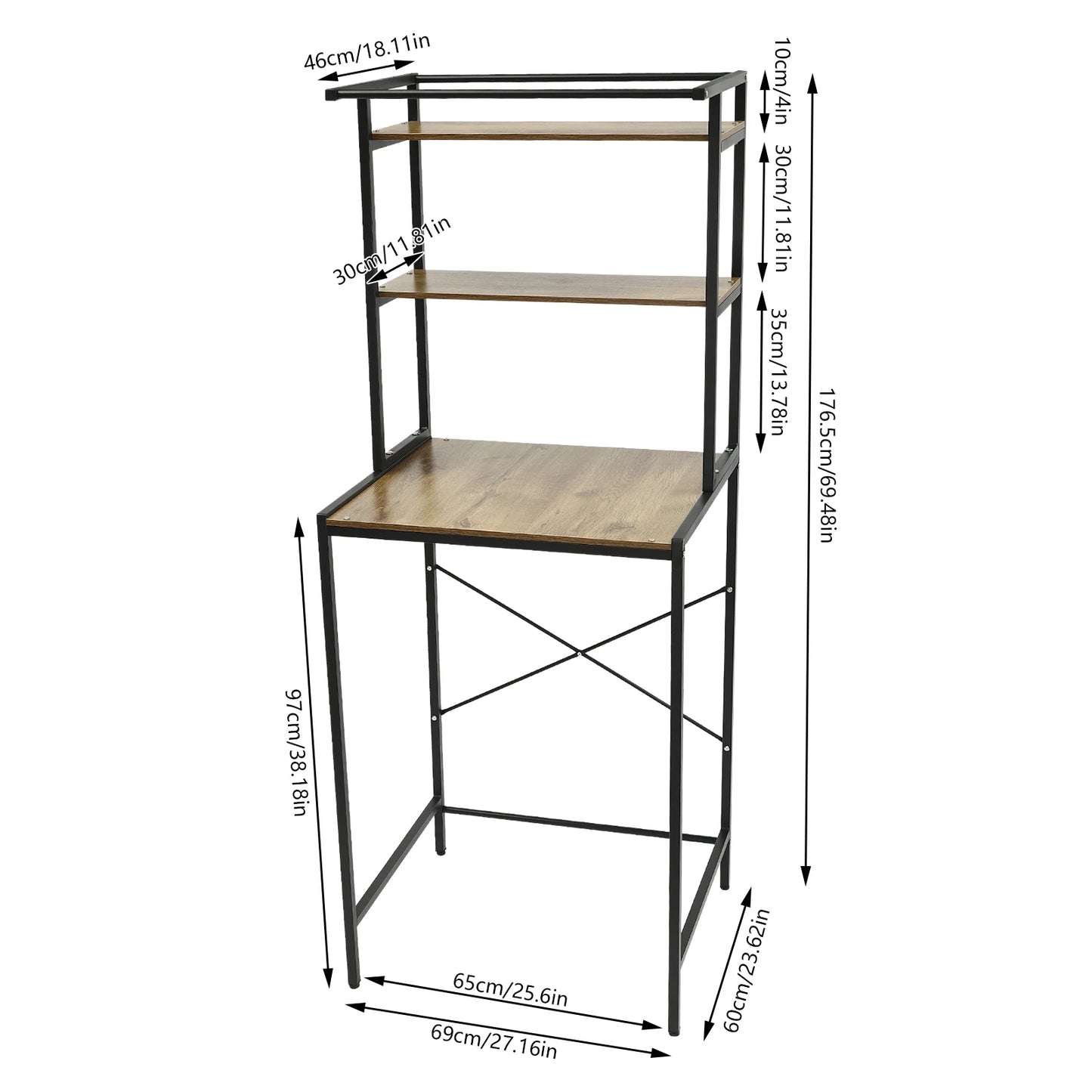 3 Tier Washer and Dryer Storage Shelf Washing Machine Shelf Toilet Shelf Over Washing Machine Toilet Washing Machine Cabinet
