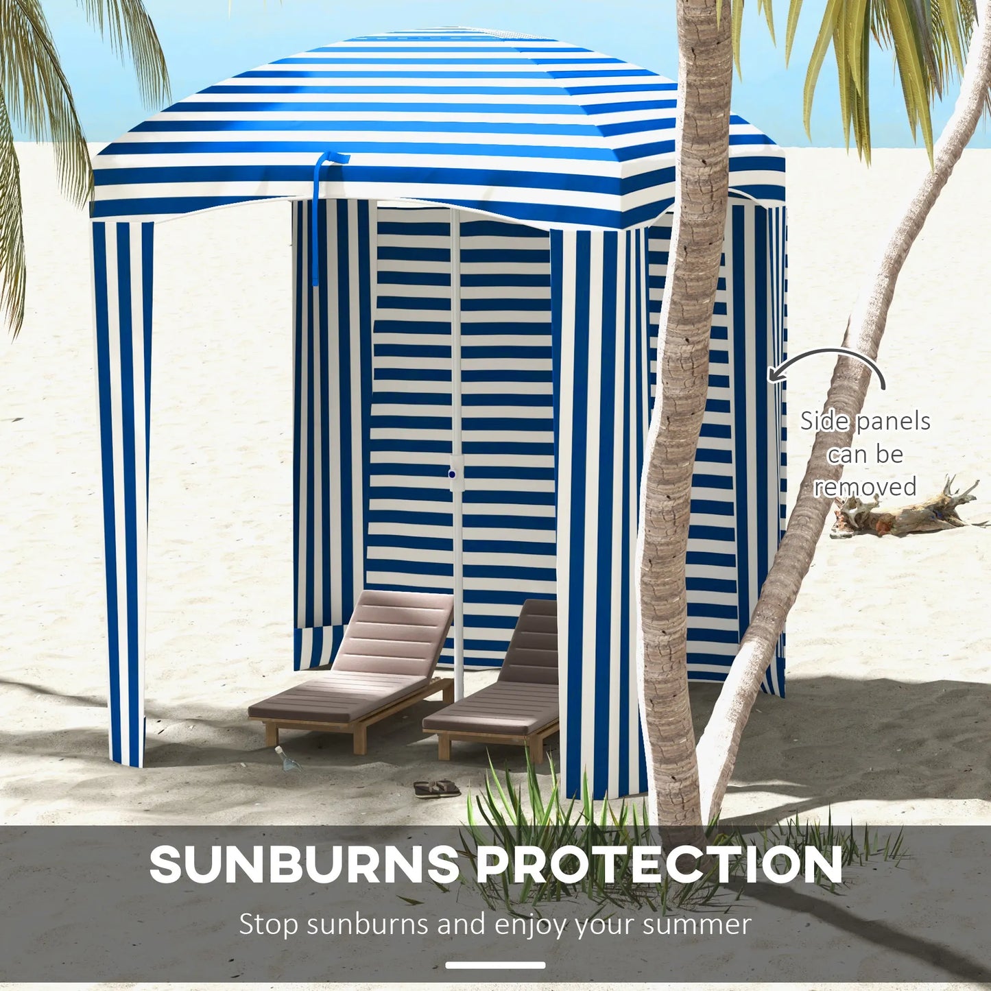 Beach Cabana Umbrella With Bag And Windows Shelter