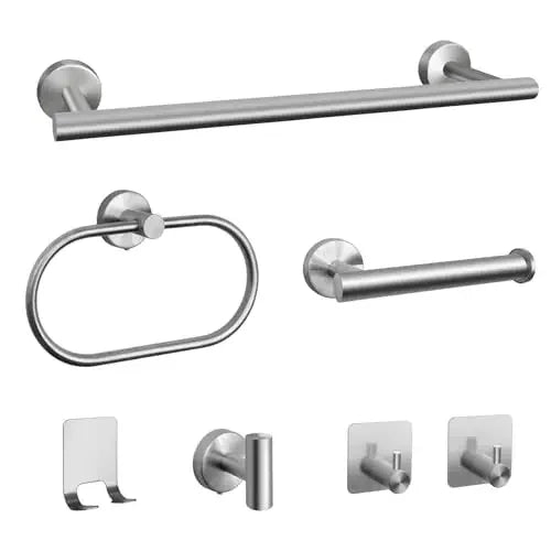 Stainless Steel Bathroom Hardware Set With Towel Bar And Accessories