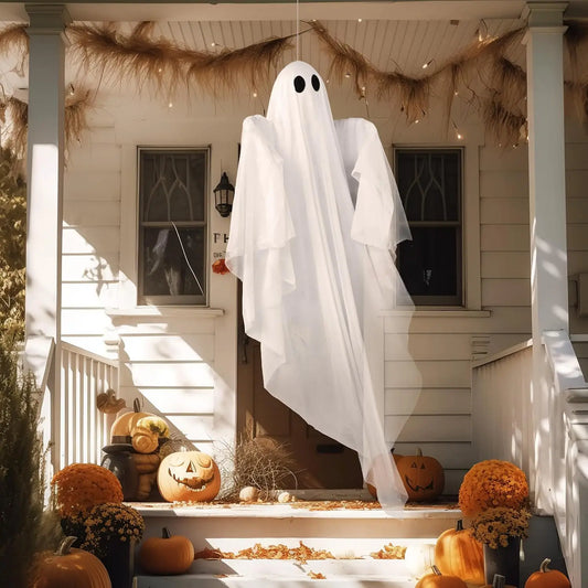 LED Lit Ghost Hanging Halloween Outdoor Yard Decoration